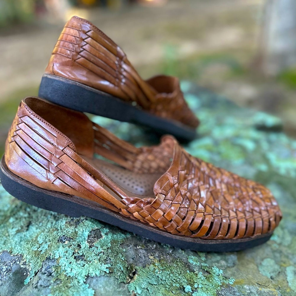 Sunsteps Leather Hand Woven Sandals size 10.5 - Picture 4 of 9